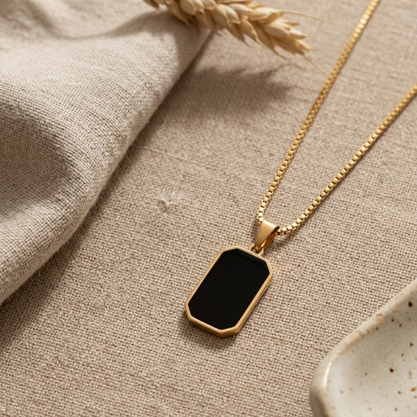 Onyx Paradigm Pendant (Anti-Tarnish)