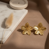 Golden Petal Bloom Statement Earring (Anti Tarnish)