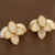 Ivory Petal Bloom Stud Earrings (Anti-Tarnish)