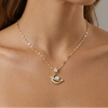 Celestial Orbit Charm Necklace (Anti-Tarnish)