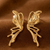 Golden Whisper Wings Earrings (Anti-Tarnish)