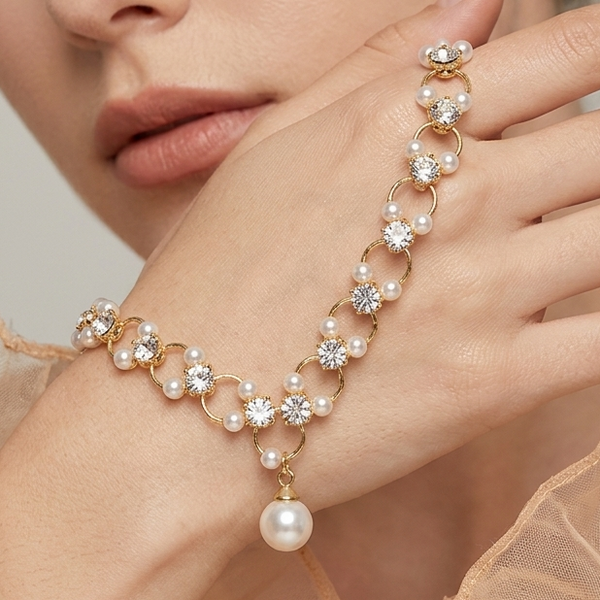 Celeste Pearl Bloom Bracelet (Anti-Tarnish)