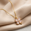 Blush Clover Charm Pendant (Anti-Tarnish)