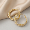 Twisted Elegance Hoop Earrings (Anti-Tarnish)