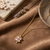 Blush Clover Charm Pendant (Anti-Tarnish)