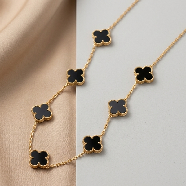 Gold Clover Charm Necklace
