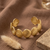 Golden Seashell Cuff Bracelet (Anti-Tarnish)