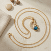 Gold Moonstone Crescent Pendant Necklace (Anti-Tarnish)