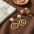 Ivory Knot Pearl Drop Earrings (Anti-Tarnish)