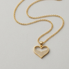 Golden Heart Sparkle Pendant Necklace (Anti-Tarnish)