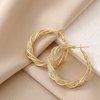 Twisted Elegance Hoop Earrings (Anti-Tarnish)