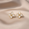 Petal Pearl Floral Stud Earrings