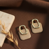 Elegant Grid Drop Earrings
