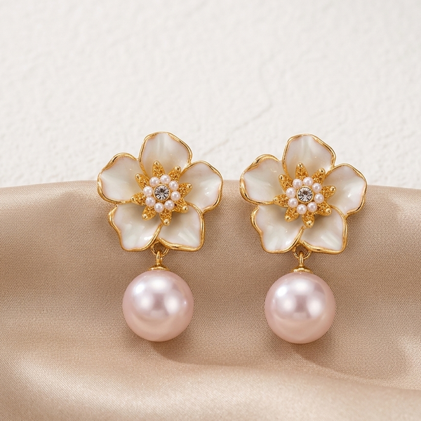 Blossom Pearl Drop Earrings