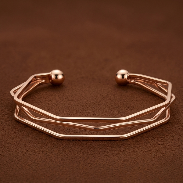 Gold Layered Open Cuff Bracelet (Anti-Tarnish)