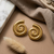Golden Spiral Statement Stud Earrings (Anti-Tarnish)