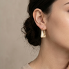Ivory Sculpt Hoop Earrings