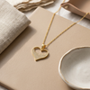 Golden Heart Sparkle Pendant Necklace (Anti-Tarnish)