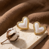 Lustre Heart Glow Stud Earrings (Anti-Tarnish)