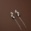 Silver Crystal Long Chain Drop Earrings