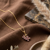 Blush Blossom Spark Pendant Necklace (Anti-Tarnish)