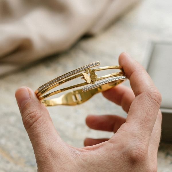 Triple-Rail Bracelet (Anti-Tarnish)