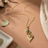 Emerald Bloom Pendant Necklace (Anti Tarnish)