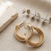Aurora Layered Hoop Earrings (Anti-Tarnish)