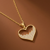 Golden Heart Sparkle Pendant Necklace (Anti-Tarnish)