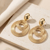 Golden Orbit Layered Drop Earrings (Anti-Tarnish)