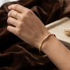 Gold Wave Open Cuff Bracelet (Anti-Tarnish)