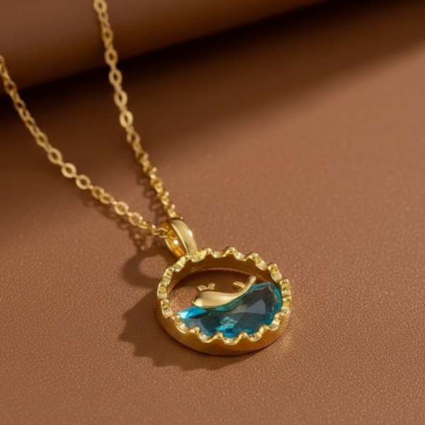 Ocean Wave Pendant Necklace (Anti Tarnish)