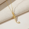Golden Mermaid Charm Pendant Necklace (Anti Tarnish)
