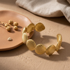 Golden Seashell Cuff Bracelet (Anti-Tarnish)