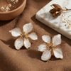 Golden Petal Bloom Stud Earrings