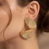Golden Mirage Statement Studs (Anti Tarnish)
