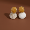 Aurora Dual Stone Earrings