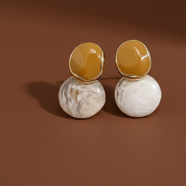 Aurora Dual Stone Earrings