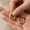 Hammered Huggies (Anti-Tarnish)