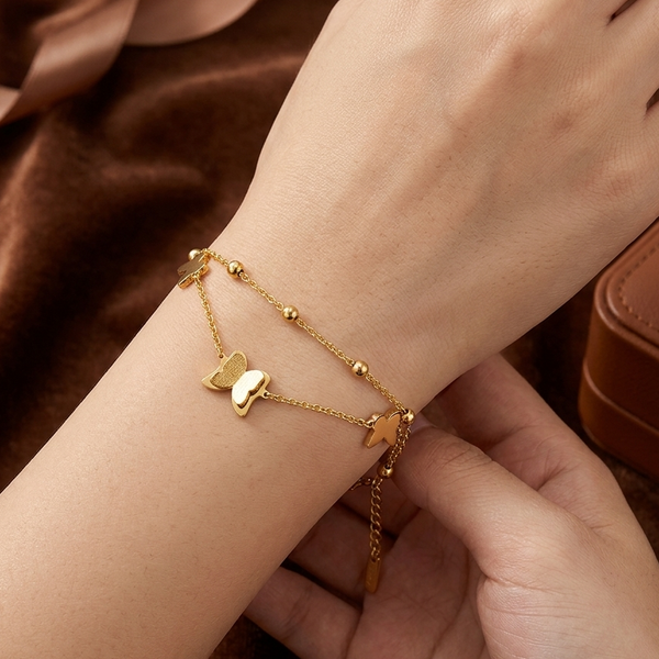 Double-Layered Charm Bracelet (Anti-Tarnish)