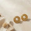 Pearl Orbit Textured Stud Earrings (Anti-Tarnish)