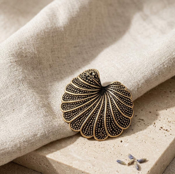 Midnight Shell Statement Earrings (Anti-Tarnish)