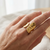 Gold Sculpted Wrap Open Ring (Anti-Tarnish)
