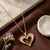 Golden Heart Sparkle Pendant Necklace (Anti-Tarnish)
