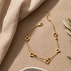 Golden Clover Layered Bracelet (Anti-Tarnish)