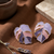 Pastel Leaf Enamel Statement Earrings (Anti-Tarnish)
