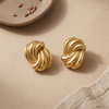 Aurelia Pleated Statement Earrings