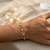 Golden Dew Drop Charm Bracelet (Anti-Tarnish)