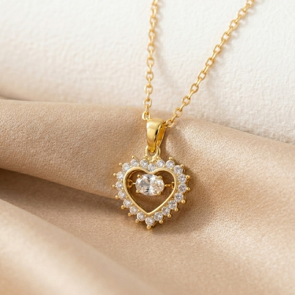 Eternal Radiance Heart Pendant (Anti-Tarnish)