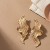 Golden Drift Sculpt Statement Earrings (Anti-Tarnish)